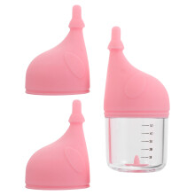 Pink Pet Feeding Bottle Silicone Kitten Puppy Nursing Feeder