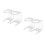 4Pcs Acrylic Wall Mount Baseball Bat Rack Transparent for Easy Storage 6