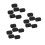 18Pcs Black Wooden Guitar Tuning Peg Buttons Square Handle Classical 4