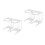 4Pcs Acrylic Wall Mount Baseball Bat Rack Transparent for Easy Storage 4