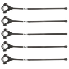 20Pcs Black Bike Handlebar Flag Poles ABS Fiberglass Durable Mounts