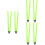 6Pcs Lightweight Foldable Football Training Pole Bright Green Marker 7