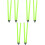 6Pcs Lightweight Foldable Football Training Pole Bright Green Marker 10