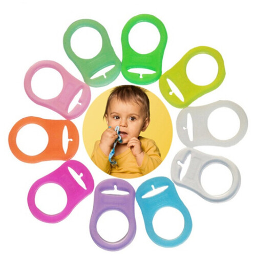 3Stk Grün Silikonadapter Für Babyschnuller Praktische Halter 1