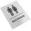 2Stk Waschraum-Schild Aus , Symbole, Silberfarben 2
