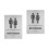 2Stk Waschraum-Schild Aus , Symbole, Silberfarben 5