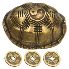 3Sets Verzierter Zinklegierung Schildkröten-Divinationsprop Für Büro