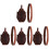 4Sets Cosplay Leder Gürtelbeutel Set Wikinger Mittelalterliches Design 4
