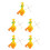 5Pcs Yellow Fluffy Plush Duck Toy with Pull String for Fun & Learning 9
