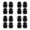 16Pièces Crochets De Fixation Noir Pour Porte Arrière 10