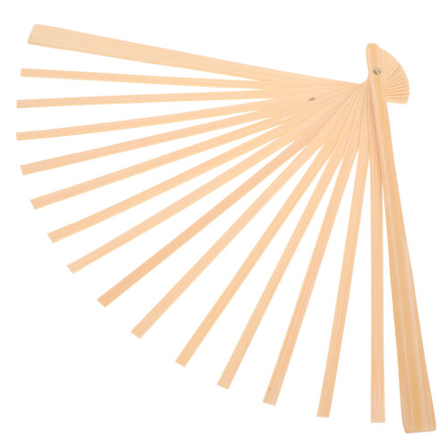 5St Bamboewaaier Frame Khaki DIY Handgemaakt Decoratief Vouwbaar Model 2