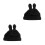 2Pièces Bonnet Femme Hiver Noir Chenille 3