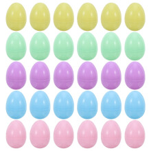 30Pcs Plastic Fillable Easter Eggs Assorted Colors Large DIY Egg Hunt