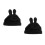 2Pièces Bonnet Femme Hiver Noir Chenille 9