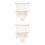 2Pièces Organisateur Suspendu En Macramé Double Couche Beige 9
