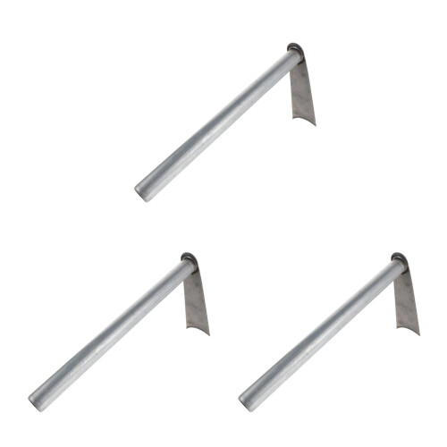 3Pièces Cultivateur Main Métal Argent Pour Sol Compact Désherbage 2