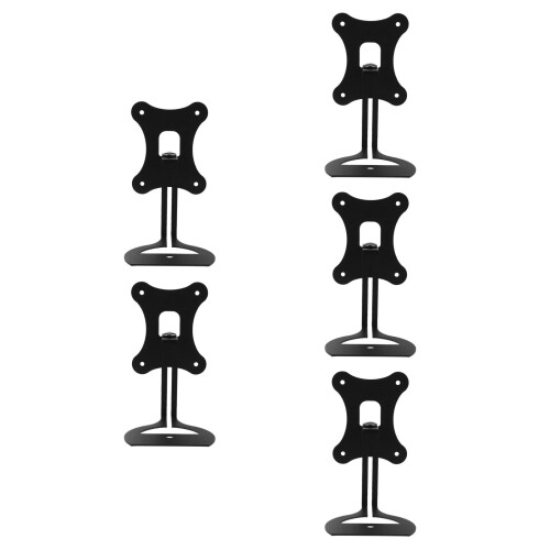 5Pièces Support Mural En Acier Inoxydable Pour Enceinte Noir Rotatif 2