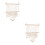 2Pièces Organisateur Suspendu En Macramé Double Couche Beige 8