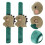 4Pièces Bracelets Slap Poignet Vert Clair Faciles À 11