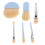 5Sets Travel-Friendly Mini Makeup Brush Kit Sky-Blue Cosmetic Tools 3