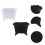 6Pièces Crop Top Noir En Polyester Design Stylé Et Confortable 1