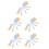 5Sets Travel-Friendly Mini Makeup Brush Kit Sky-Blue Cosmetic Tools 4