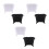 6Pièces Crop Top Noir En Polyester Design Stylé Et Confortable 6
