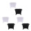 6Pièces Crop Top Noir En Polyester Design Stylé Et Confortable 5