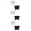 6Pièces Crop Top Noir En Polyester Design Stylé Et Confortable 4