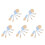5Sets Travel-Friendly Mini Makeup Brush Kit Sky-Blue Cosmetic Tools 5