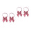 4Pcs Comfortable Pink Bow Tie for Graduation Adjustable Neck Strap 9