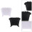 6Pièces Crop Top Noir En Polyester Design Stylé Et Confortable 3