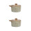 2Pcs Multi Use Ceramic Steam Egg Pot and Stew Bowl with Lid for Home 9