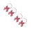 4Pcs Comfortable Pink Bow Tie for Graduation Adjustable Neck Strap 10