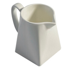 3Pcs Elegant White Ceramic Milk Creamer Pitchers for Coffee Tea