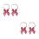 4Pcs Comfortable Pink Bow Tie for Graduation Adjustable Neck Strap 4