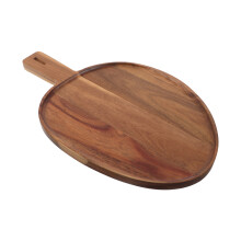 3Pcs Coffee Tone Acacia Wood Serving Trays for Pizza Sushi Desserts