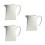 3Pcs Elegant White Ceramic Milk Creamer Pitchers for Coffee Tea 7