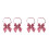 4Pcs Comfortable Pink Bow Tie for Graduation Adjustable Neck Strap 6