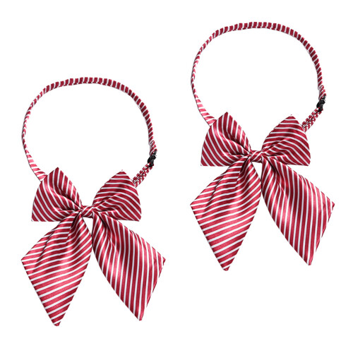 4Pcs Comfortable Pink Bow Tie for Graduation Adjustable Neck Strap 1