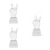 3Pcs Crystal Trophy Transparent Decorative Award Accessory 7