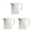 3Pcs Elegant White Ceramic Milk Creamer Pitchers for Coffee Tea 5