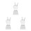 3Pcs Crystal Trophy Transparent Decorative Award Accessory 9