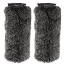 1Pair Fluffy Faux Boot Cuffs Warm Stretchy Leg Warmers for Women