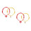 4Pcs Pet Cat Necklaces Adjustable Handmade Collars with Heart Pendant 4