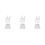3Pcs Crystal Trophy Transparent Decorative Award Accessory 10