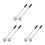 6Pcs Silver Window Push Rod Tool for High Windows and Curtain Control 7
