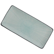 2Pièces Assiettes Rectangulaires Céramique Bleu Pour Sushi Service