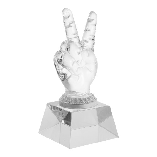 3Pcs Crystal Trophy Transparent Decorative Award Accessory 1