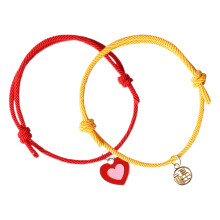 4Pcs Pet Cat Necklaces Adjustable Handmade Collars with Heart Pendant
